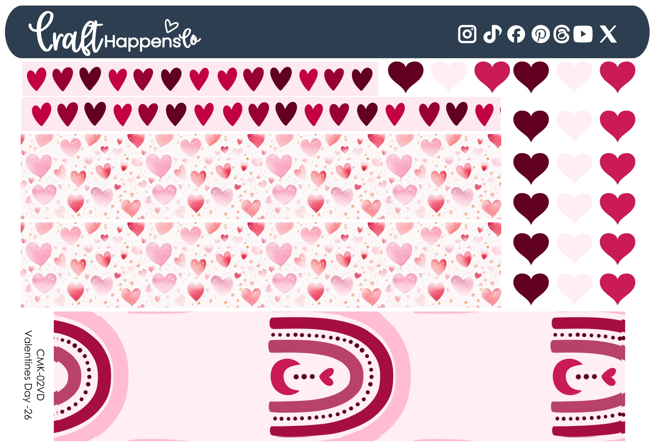 Hobonichi Cousin (A5) Monthly Kit | Valentine's